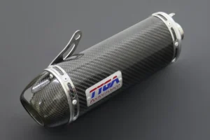 Silencer, Carbon, Oval/Carbon End Cap, Spring Mount, MSX125 Grom, No Fittings (Clearout)