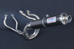 Set, Pipe, Full Race System, NC30/35, Round, Carbon Silencer