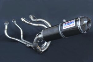 Set, Pipe, Full Race System, NC30/35, Oval, Carbon/Carbon End Cap Silencer