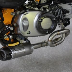 Set, Pipe, Full System, Underbelly, Monkey 125, Stainless Oval/Carbon End Cap, Short