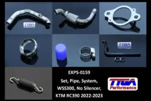 Set, Pipe, Race System, WSS300, No Silencer, KTM RC390 2022-2025