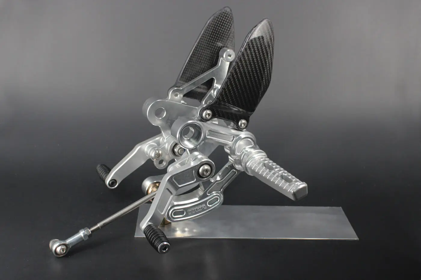Racing Rear Set Kit, Adjustable, Silver, Honda MSX125/GROM, all models