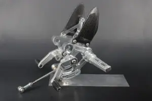 Racing Rear Set Kit, Adjustable, Silver, Honda MSX125/GROM, all models