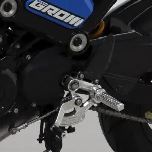 Racing Rear Set Kit, Adjustable, Silver, Honda MSX125/GROM, all models