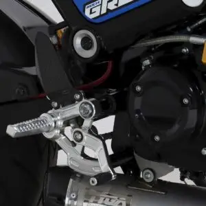 Racing Rear Set Kit, Adjustable, Silver, Honda MSX125/GROM, all models