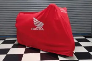 TYGA Bike Dust Cover, Red, Honda Wing, Silver