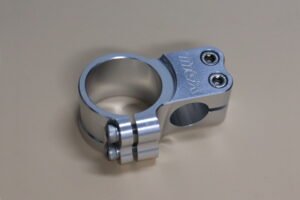Handlebar Clamp, Right, Silver, 41 mm.