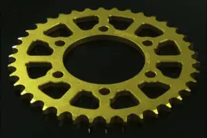 Sprocket, Rear, 37T, #418, Aluminium, (Gold)