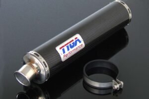 Silencer, Carbon, Round, Slip On, ZXR250, Assy.
