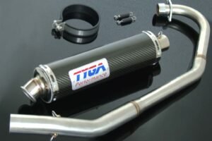 Set, Pipe, Full Race System, Round, Carbon Silencer, CBR125