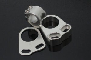 Handlebar Clamp, Left, Silver, Ninja250/300R