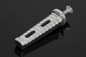 Tyga Step Kit Replacement Foot Peg, Slotted, Silver, Assy.