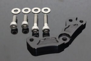 Bracket, Front Brake, 84 mm Brembo Conversion, Black, Kawasaki Z125